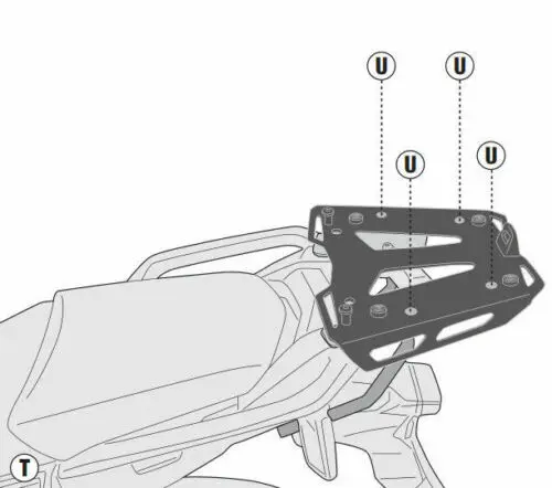 img_80218422dfd5aa556e8e8ba232818341.jpg SR1162 - Kit Montaggio per Piastra Bauletto Givi Monokey o Monolock per Honda Africa Twin CRF1000L 18-19 - immagine 1