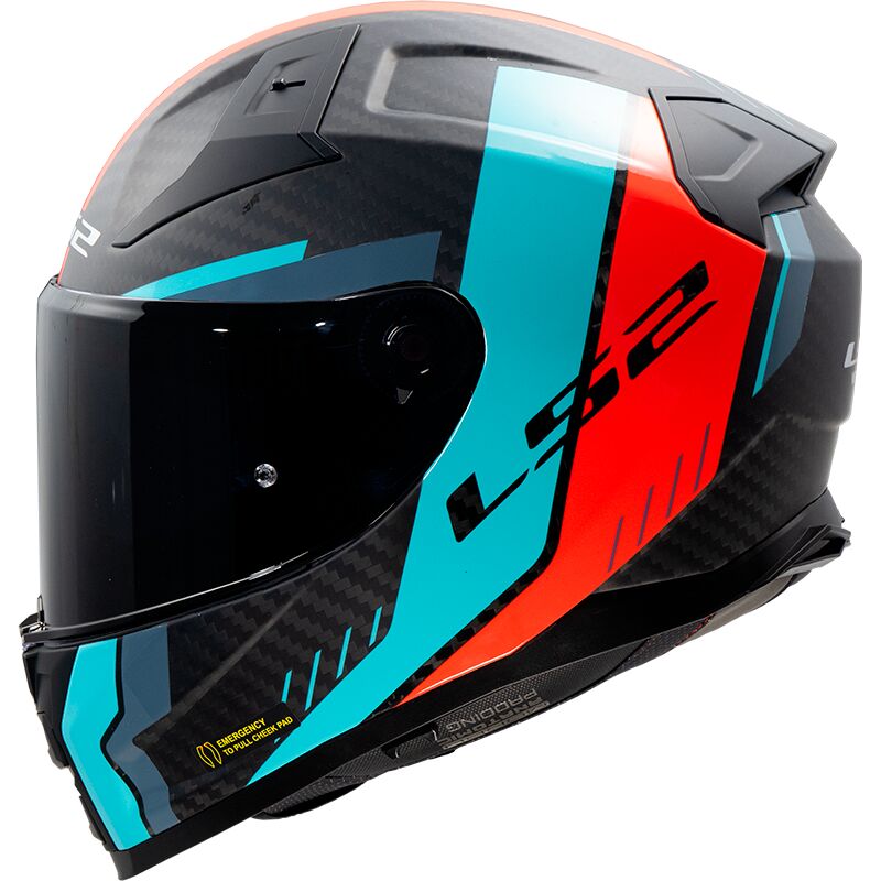 img_81811da7154052e6115739f8766f7a6b.jpg CASCO LS2 FF811 VECTOR II CARBON col. GRID RED ECE 22.06 - immagine 1