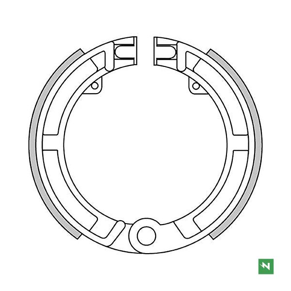 img_85d17a78de331792e765fee66402c29f.jpg COPPIA GANASCE FRENO NEWFREN per VESPA e APE mod. GF0162 - immagine 1