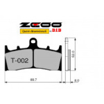 COPPIA PASTIGLIE FRENO ZCOO mod. T 002 EX