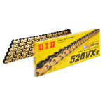 CATENA DID con X-RING ORO 120 maglie (passo 520) per KOVE 450cc