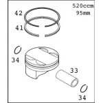 PISTONE ORIGINALE KTM EXC 520 - EXC 525 art. 590.30.007.000 II maggiorazione