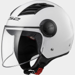 CASCO LS2 JET OF562 AIRFLOW col. BIANCO LUCIDO