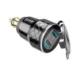 DOPPIA PRESA USB CON VOLTMETRO