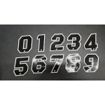 NUMERO ADESIVO da GARA UFO NERO