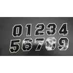 NUMERO ADESIVO da GARA UFO NERO