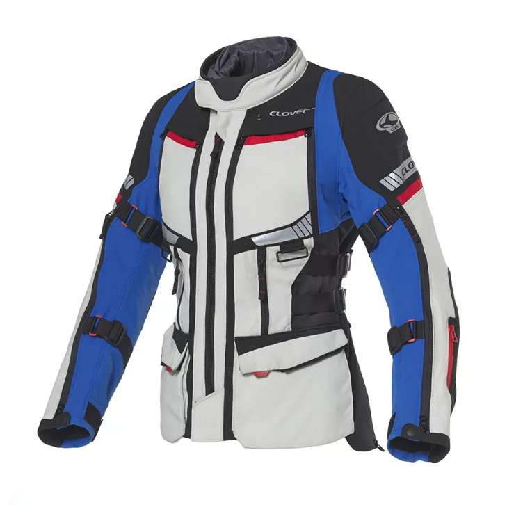 img_b8e81c824e18d95bf2c1ddb991d2f178.png Giacca Clover GTS-5 WP LADY Touring col. BL/GR - immagine 1