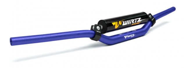img_cd40c79f23726af41c997b686cf9f7e3.png MANUBRIO CROSS WIRTZ FATBAR PIEGA-ALTA in ALLUMINIO diametro 28 BLUE con TRAVERSINO - immagine 1