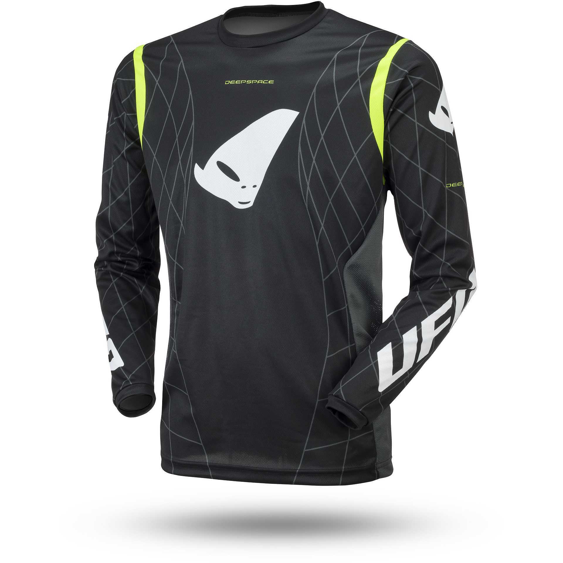img_d051e7a21c5b3b824a711c51db760468.jpg MAGLIA UFO DEEPSPACE NERO - FLUO - Made in Italy - immagine 1