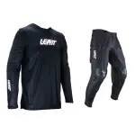 COMPLETO MAGLIA LEATT 4.5 ENDURO BLACK + PANTALONE LEATT 4.5 ENDURO BLACK