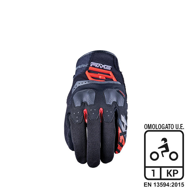 img_d55e6b87c55b7ab25dfb3f230e9d73fd.jpg Guanti FIVE touring/adventure TFX-4 Black/Red - immagine 1
