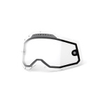 Lente di ricambio TRASPARENTE DOPPIA ANTI-APPANAMENTO con PRESE D'ARIA per 100% RACE CRAFT 2 - ACCURI 2 - STRATA 2