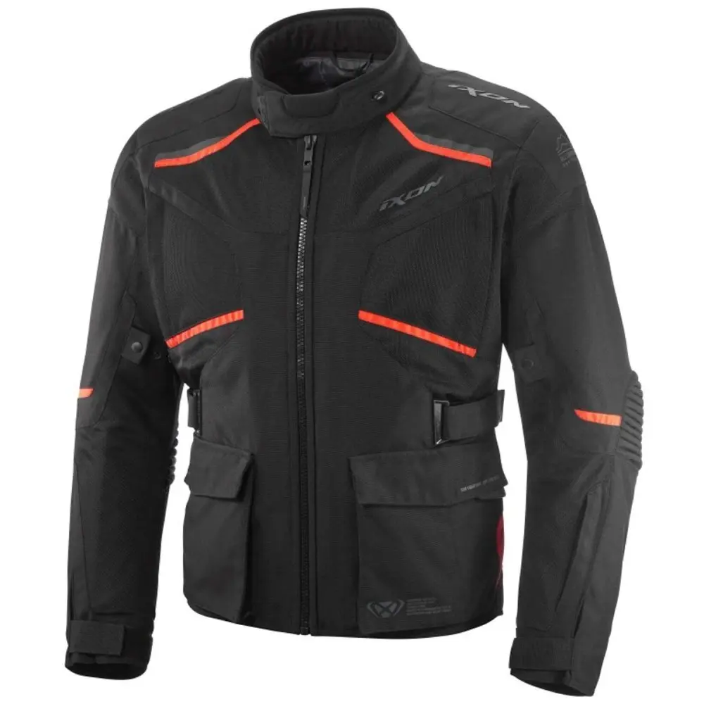 img_fa9d8c4d6cd82e5b22801d3fae916448.jpg Giacca IXON MIDGARD AIR UOMO C col. BLACK - RED in TAGLIE CONFORMATE - immagine 1