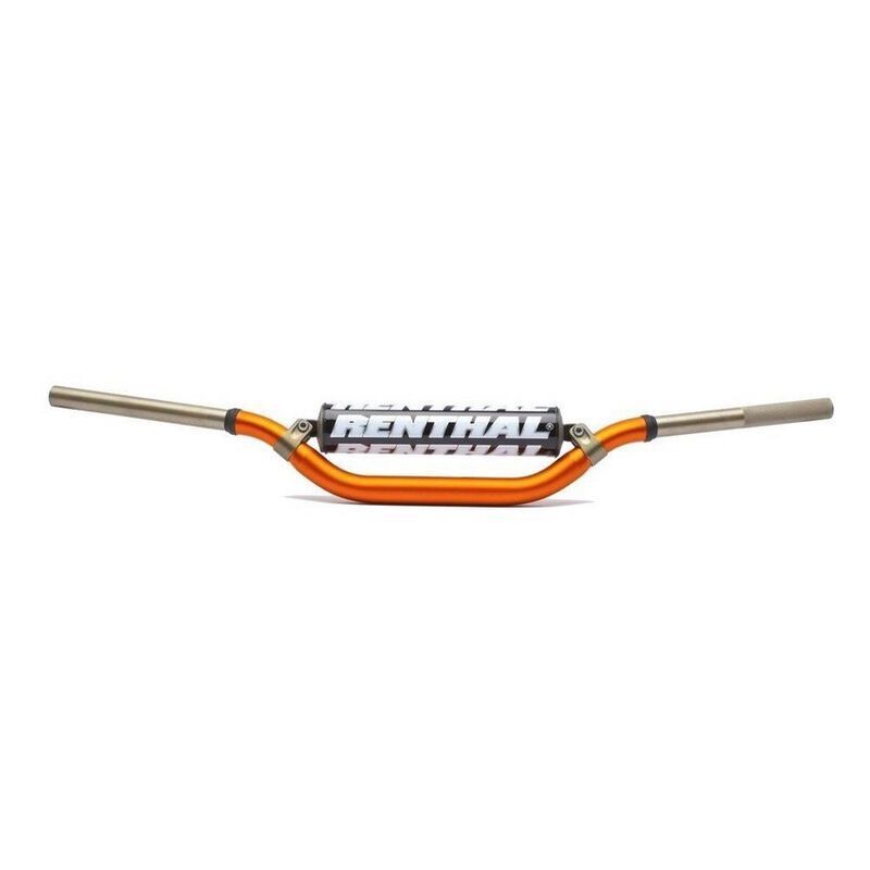img_fdd89581f06f4f4c98a3ff1c4e2518ce.jpg MANUBRIO CROSS RENTHAL TWINWALL piega 994-01 colore ARANCIO - immagine 1