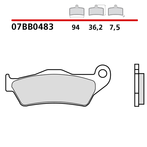 07BB0483 COPPIA PASTIGLIE FRENO ANTERIORI SINTERIZZATE OFF-ROAD BREMBO per KTM, HUSQVARNA e GASGAS - immagine 1