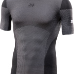 Maglia LIGHT a maniche corte carbon/nera SIX2