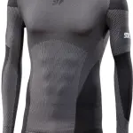 Maglia LIGHT a maniche lunghe con lupetto carbon/nero SIX2