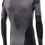 Maglia LIGHT a maniche lunghe con lupetto carbon/nero SIX2 - immagine 3