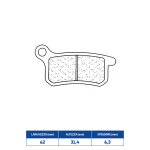 COPPIA PASTIGLIE FRENO ANTERIORI CL per KTM/HUSQVARNA/GASGAS 65cc