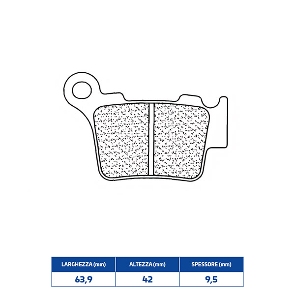641108X59 COPPIA PASTIGLIE FRENO POSTERIORI CL per KTM/HUSQVARNA/GASGAS e HUSABERG - immagine 1