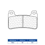 COPPIA PASTIGLIE FRENO ANTERIORI RACING CL per HONDA CBR 600/1000