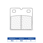 COPPIA PASTIGLIE FRENO ANTERIORI CL per BMW R 65/80/100 e TRIUMPH BONNEVILLE 750