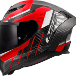 CASCO LS2 FF807 DRAGON CARBON col. TRAX RED ECE 22.06 - immagine 2