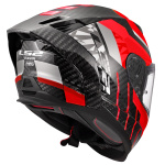 CASCO LS2 FF807 DRAGON CARBON col. TRAX RED ECE 22.06 - immagine 6