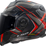 CASCO LS2 MODULARE FF901 ADVANT X col. CARBON FUTURE II RED - immagine 4