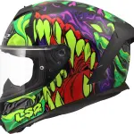CASCO LS2 FF820 RAPID III col. LYCANT PURPLE GREEN ECE 22.06 - immagine 11