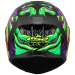 CASCO LS2 FF820 RAPID III col. LYCANT PURPLE GREEN ECE 22.06 - immagine 4