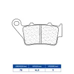 COPPIA PASTIGLIE FRENO POSTERIORI CL per APRILIA, CFMOTO, KTM/HUSQVARNA, TRIUMPH e YAMAHA