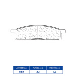 COPPIA PASTIGLIE FRENO ANTERIORI CL per YAMAHA YZ 65/80/85
