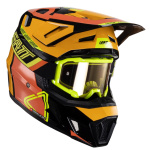 CASCO LEATT 7.5 CITRUS con TECNOLOGIA 360° TURBINE + MASCHERINA VELOCITY 4.5