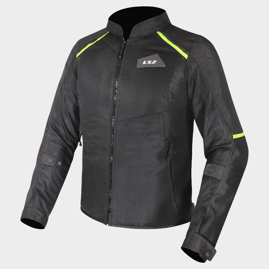 64330S01541747650695_900 Giubbotto UOMO LS2 BREEZE BLACK/YELLOW - immagine 1