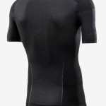 Maglia LIGHT a maniche corte grigio/nera SIX2 - immagine 3