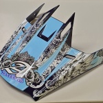 FRONTINO grafica BLACK/BLU per ACERBIS