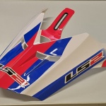 FRONTINO grafica BLUE/RED/WHITE per LS2 MX456