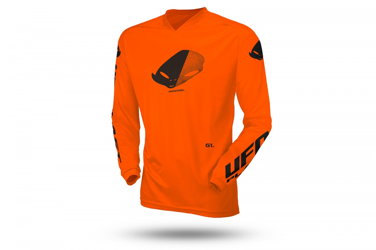 maglia-motocross-radial-da-bambino (2) MAGLIA JUNIOR UFO SLIM RADIAL ARANCIO FLUO - immagine 1