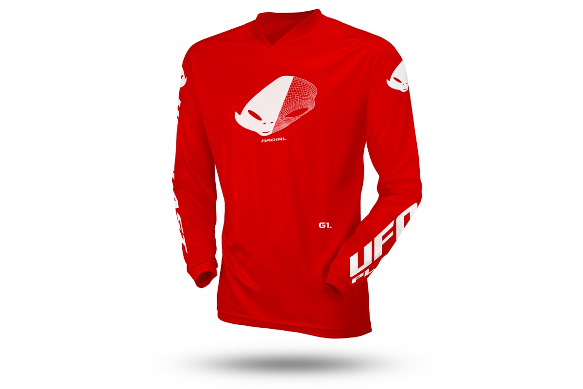 maglia-motocross-radial-da-bambino MAGLIA JUNIOR UFO SLIM RADIAL ROSSO - immagine 1